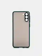 Зеленый чехол противоударный матовый для Samsung S21 Plus
