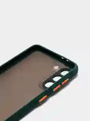 Зеленый чехол противоударный матовый для Samsung S21 Plus
