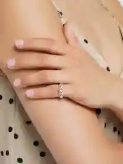 Серый меланж женское необычное кольцо