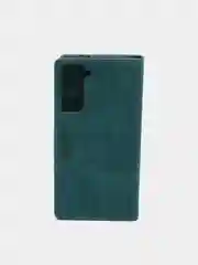 Тёмно-зелёный чехол для Samsung S21 с карманом для карт и подставкой