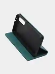 Тёмно-зелёный чехол для Samsung S21 с карманом для карт и подставкой