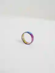 Кольцо из стали (унисекс,) цвет радужный