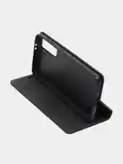 Черный чехол для Samsung S21 с карманом для карт и подставкой