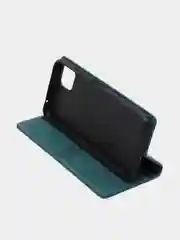 Тёмно-зелёный чехол для Samsung A22s/ A22 5G с карманом для карт и подставкой