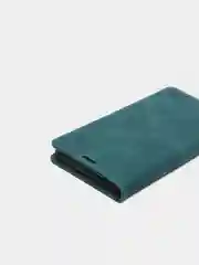Тёмно-зелёный чехол для Samsung A22s/ A22 5G с карманом для карт и подставкой