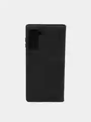 Черный чехол для Samsung S21 Plus с карманом для карт и подставкой