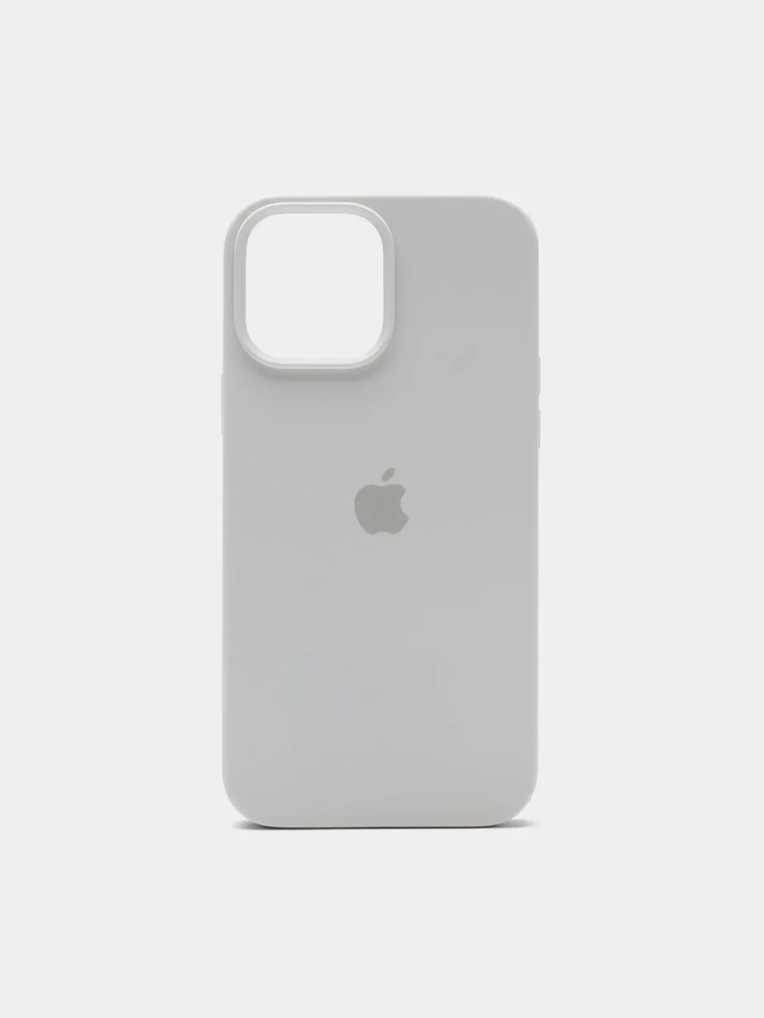 Белый силиконовый защитный чехол для iPhone 13 с закрытым низом