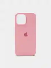 Розовый силиконовый защитный чехол для iPhone 13 с закрытым низом