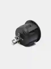 Переключатель клавишный, круглый, чёрный, KCD1-101-8-C3