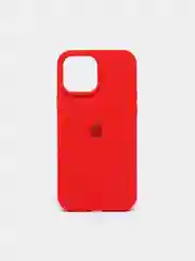 Красный силиконовый защитный чехол для iPhone 13 с закрытым низом