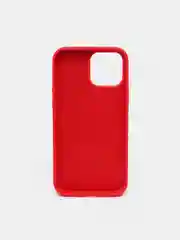 Красный силиконовый защитный чехол для iPhone 13 с закрытым низом
