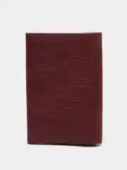 Тёмно-бордовый обложка для паспорта из натуральной кожи