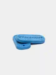Синий пуговицы деревянные "Hand made"