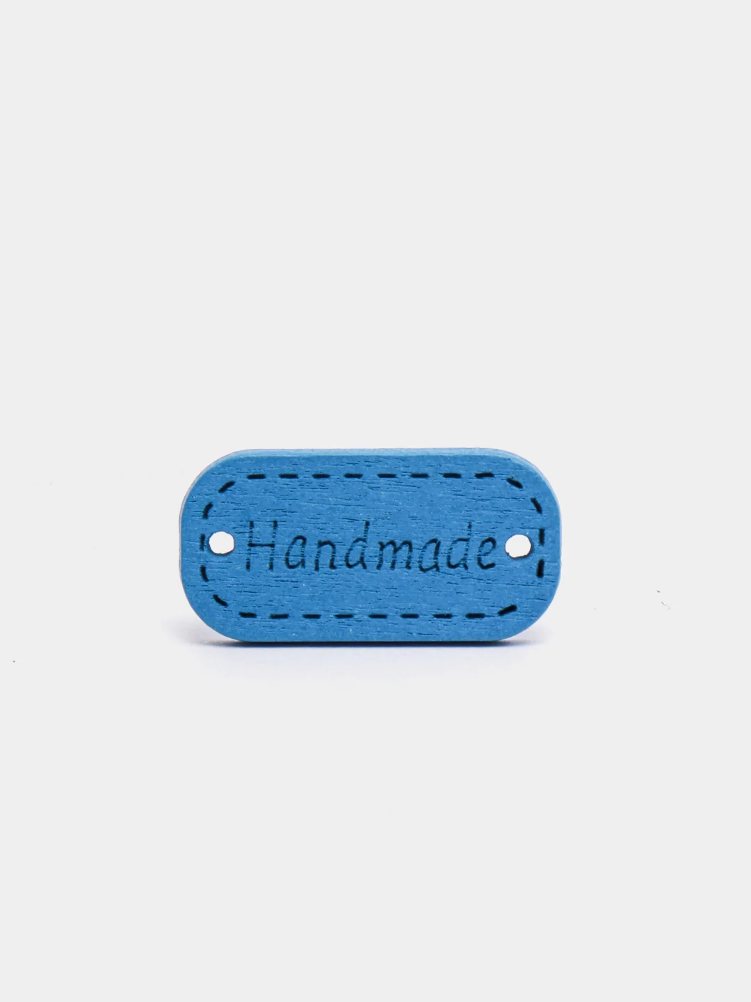 Синий пуговицы деревянные "Hand made"