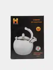 Чайник со свистком Hoffmann из нержавейки, тяжелый, капсулированное дно, 3,3 л