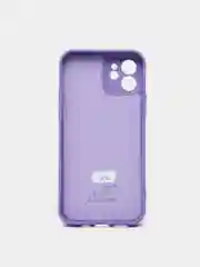 Пурпурный чехол для iPhone 11, 12 с бархатной подкладкой с картинкой / рисунком