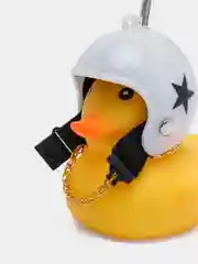 Белый утка в шлеме