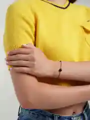 Браслет на нити с шунгитом, 8 мм