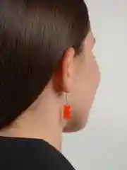 Оранжевый серьги "Мармеладные мишки"