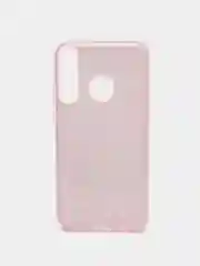 Розовый чехол SC097 "Блестки" для Huawei Honor 9C