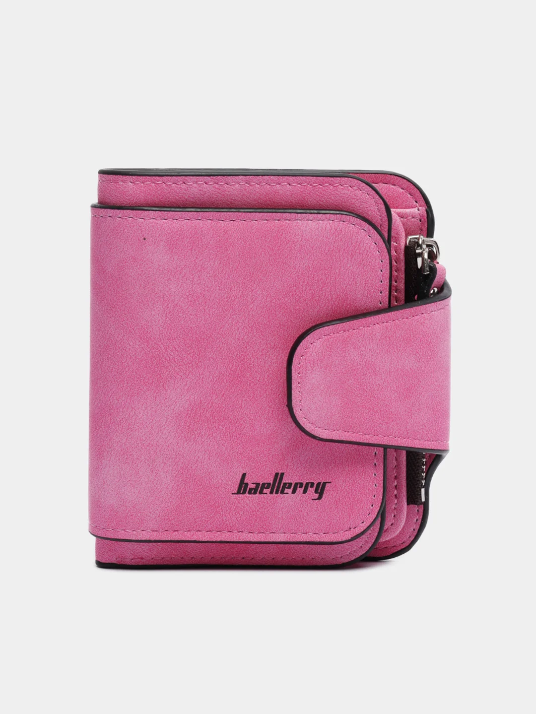 Фуксия женский кошелек Baellery mini из замшевой экокожи, 10 цветов