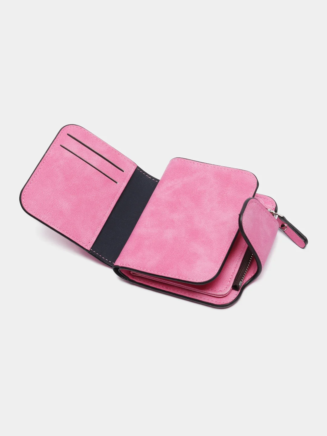 Фуксия женский кошелек Baellery mini из замшевой экокожи, 10 цветов