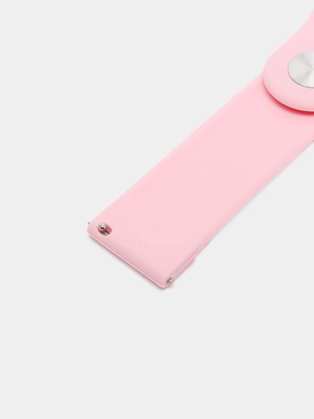 Розовый силиконовый ремешок для Xiaomi Amazfit Bip / Huawei / Samsung, 20 мм / 22 мм, с кнопкой