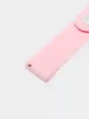 Розовый силиконовый ремешок для Xiaomi Amazfit Bip / Huawei / Samsung, 20 мм / 22 мм, с кнопкой