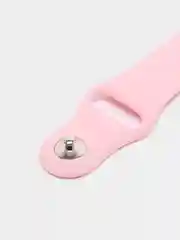Розовый силиконовый ремешок для Xiaomi Amazfit Bip / Huawei / Samsung, 20 мм / 22 мм, с кнопкой