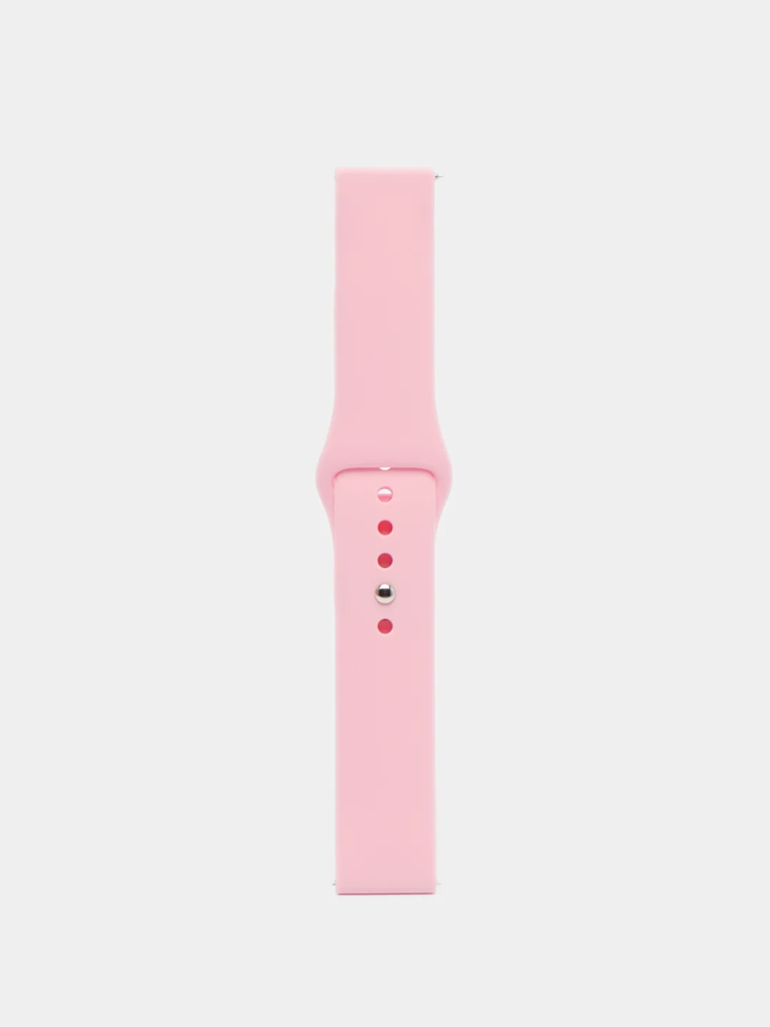 Розовый силиконовый ремешок для Xiaomi Amazfit Bip / Huawei / Samsung, 20 мм / 22 мм, с кнопкой
