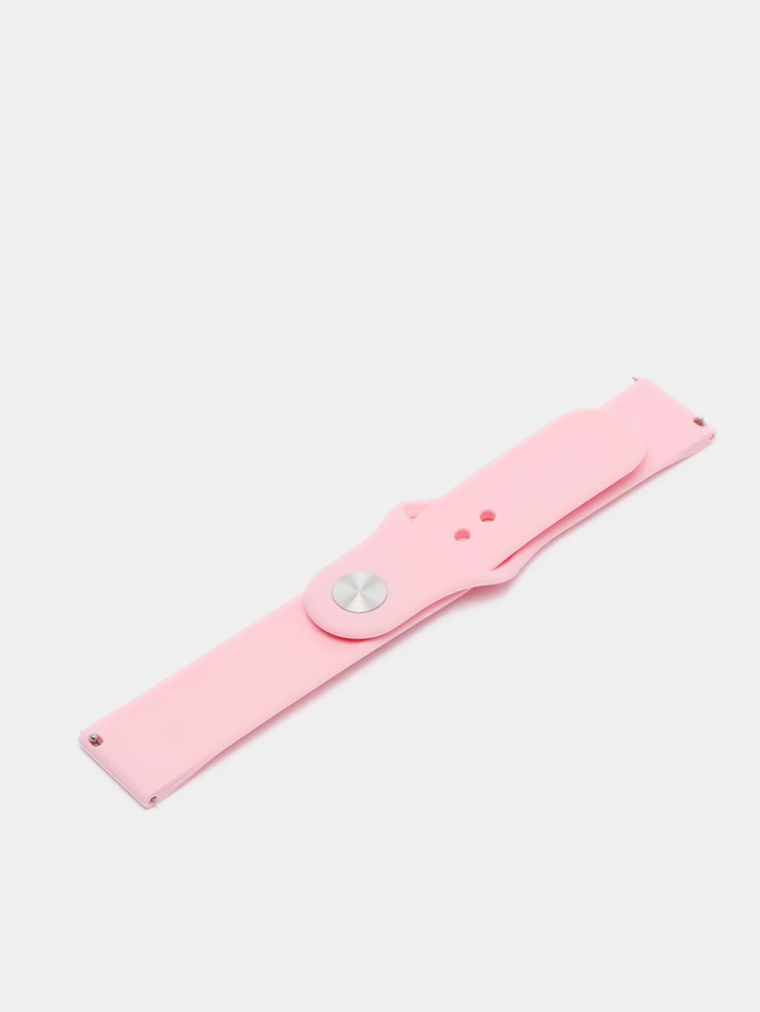 Розовый силиконовый ремешок для Xiaomi Amazfit Bip / Huawei / Samsung, 20 мм / 22 мм, с кнопкой