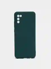 Зеленый чехол для Samsung A02S / A025F, силиконовый, противоударный, матовый, с бархатом внутри