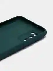 Зеленый чехол для Samsung A02S / A025F, силиконовый, противоударный, матовый, с бархатом внутри
