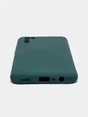 Зеленый чехол для Samsung A02S / A025F, силиконовый, противоударный, матовый, с бархатом внутри