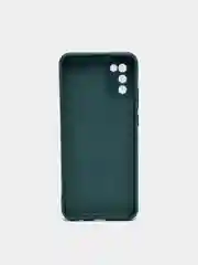Зеленый чехол для Samsung A02S / A025F, силиконовый, противоударный, матовый, с бархатом внутри