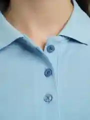 Голубой поло женское Модтекс