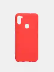 Красный чехол для Samsung A11/A115F/M11 силиконовый, матовый, однотонный