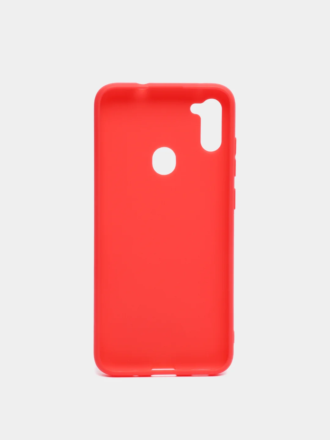 Красный чехол для Samsung A11/A115F/M11 силиконовый, матовый, однотонный