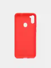 Красный чехол для Samsung A11/A115F/M11 силиконовый, матовый, однотонный