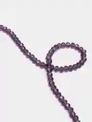 Фиолетовый стеклянные бусины "Рондели", на нити, 4 мм