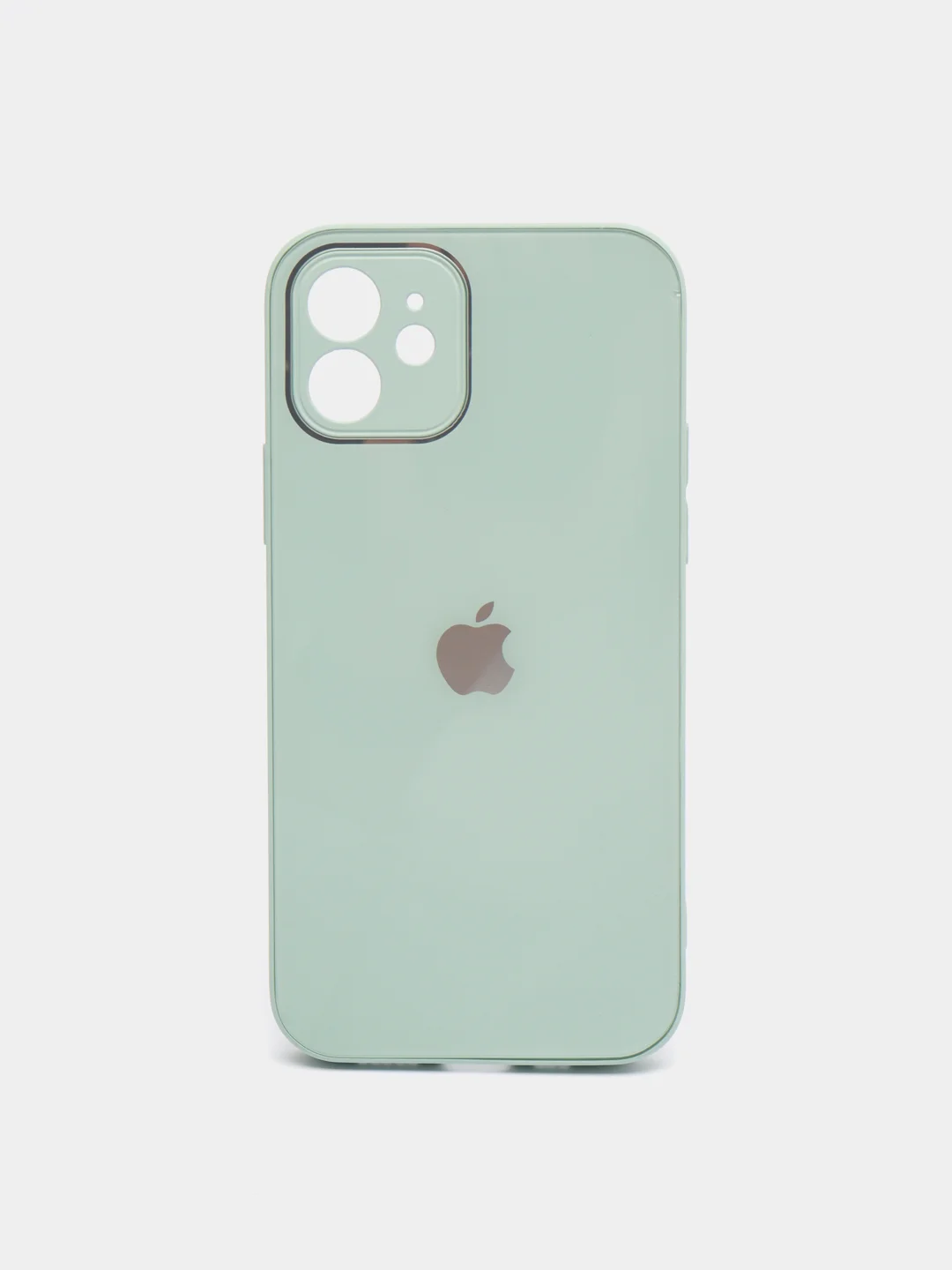 Мятный чехол для iPhone 11, 12, 13, 12 Pro Max, 12 Pro, силиконовый, со стеклянной панелью