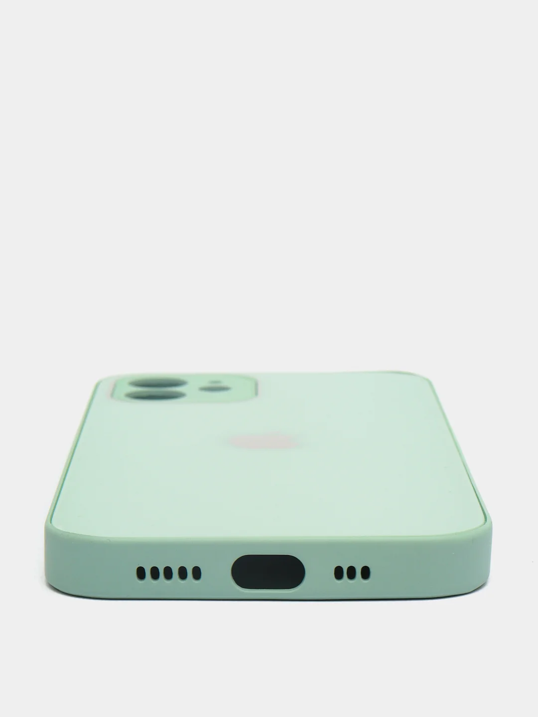 Мятный чехол для iPhone 11, 12, 13, 12 Pro Max, 12 Pro, силиконовый, со стеклянной панелью