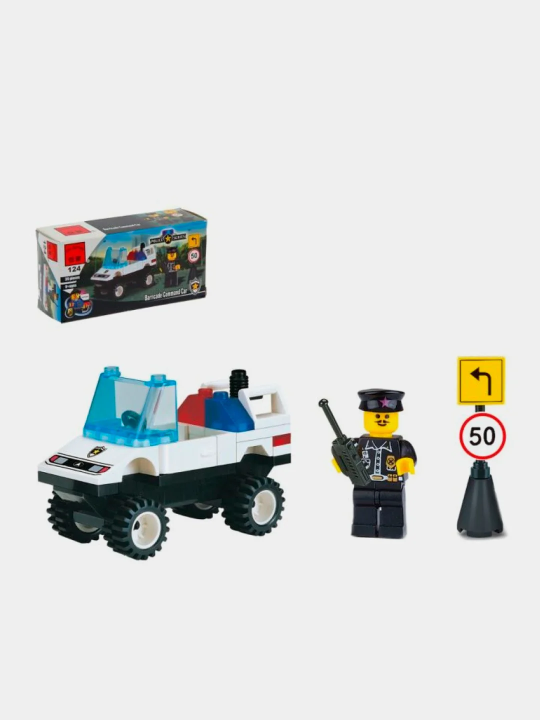 Конструктор Enlighten Brick "Полицейский автомобиль", 39 деталей