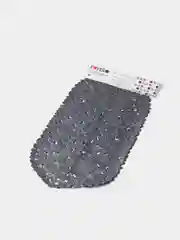 Коврик для ванной Deluxe, противоскользящий, овал, 39*69, серебро