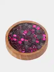 Фуксия стразы стеклянные, термоклеевые