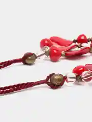 Бордовый подхват для штор "Бусы"