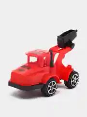 Белый трактор игрушечный с прицепом