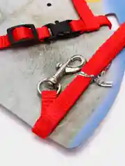 Красный шлейка прогулочная для кошек с поводком, поводок для собак мелких пород  , регулируемая