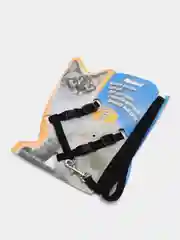 Черный шлейка прогулочная для кошек с поводком, поводок для собак мелких пород  , регулируемая