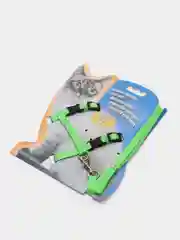 Лайм шлейка прогулочная для кошек с поводком, поводок для собак мелких пород  , регулируемая